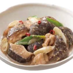 乾しいたけと鶏肉のごまみそ煮 乾しいたけと鶏肉のごまみそ煮